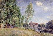 Alfred Sisley, Matrat s Boatyard,Moret-sur-Loing